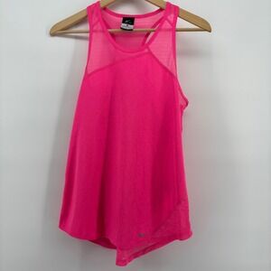 Nike Dri-FIT Tank Top Womens Medium Hot Pink Excellent Mesh Racerback Running